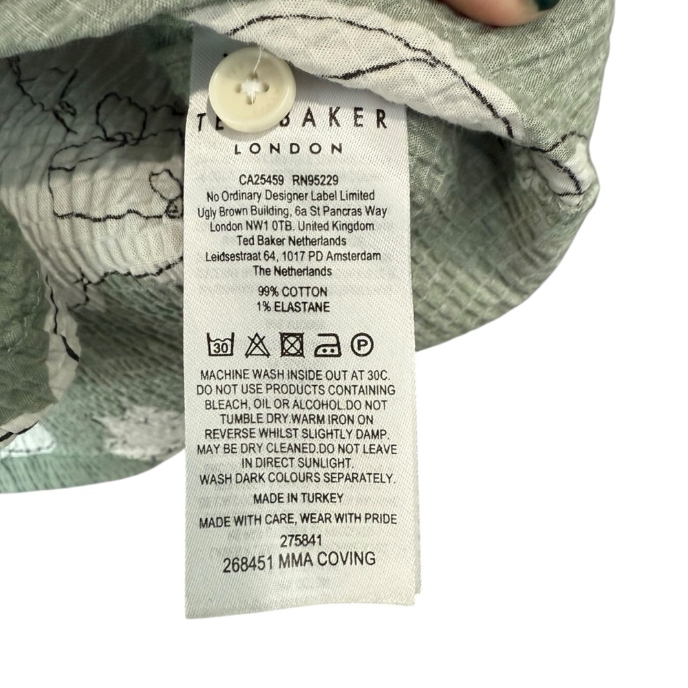 Ted Baker‎ Green Floral Men's Shirt - Picture 6 of 8